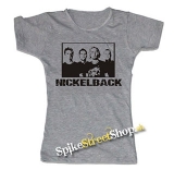 NICKELBACK - Logo And Band - šedé dámske tričko