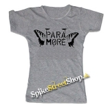 PARAMORE - Butterfly Logo - šedé dámske tričko