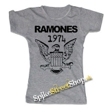 RAMONES - 1974 - šedé dámske tričko