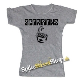 SCORPIONS - Logo - šedé dámske tričko