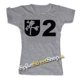U2 - Logo Tree - šedé dámske tričko