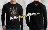 SLASH - Skull - čierne pánske tričko s dlhými rukávmi