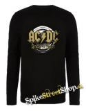 AC/DC - Rock Or Bust - GOLD - čierne pánske tričko s dlhými rukávmi