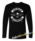 AVENGED SEVENFOLD - DeathBat - Crest- čierne pánske tričko s dlhými rukávmi