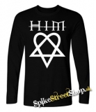 HIM - Heartagram & Logo - čierne pánske tričko s dlhými rukávmi