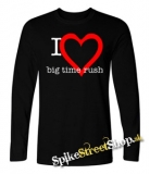 I LOVE BIG TIME RUSH - čierne pánske tričko s dlhými rukávmi