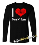 I LOVE GUNS N ROSES - čierne pánske tričko s dlhými rukávmi