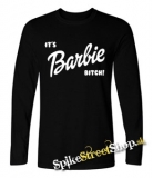 IT'S BARBIE BITCH - Logo - čierne pánske tričko s dlhými rukávmi