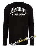LEMMY - 1945-2015 - Logo - čierne pánske tričko s dlhými rukávmi