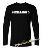 MINECRAFT - Logo - čierne pánske tričko s dlhými rukávmi