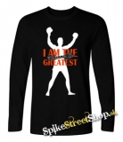 MUHAMMAD ALI - I Am The Greatest - čierne pánske tričko s dlhými rukávmi