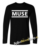 MUSE - Logo - čierne pánske tričko s dlhými rukávmi