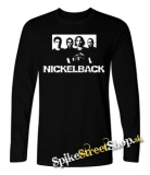 NICKELBACK - Logo & Band - čierne pánske tričko s dlhými rukávmi