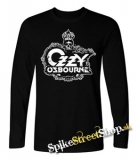 OZZY OSBOURNE - Logo Crowned Skull - čierne pánske tričko s dlhými rukávmi