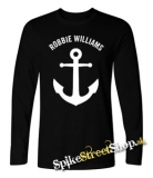 ROBBIE WILLIAMS - Anchor - čierne pánske tričko s dlhými rukávmi