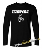 SCORPIONS - Logo - čierne pánske tričko s dlhými rukávmi