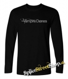 THE VAMPIRE DIARIES - Logo - čierne pánske tričko s dlhými rukávmi