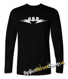 UDO - Logo - čierne pánske tričko s dlhými rukávmi