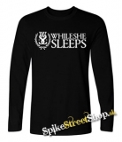 WHILE SHE SLEEPS - Logo - čierne pánske tričko s dlhými rukávmi