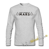30 SECONDS TO MARS - Logo 2 - šedé pánske tričko s dlhými rukávmi