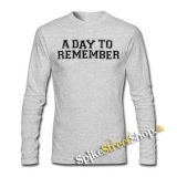 A DAY TO REMEMBER - Logo - šedé pánske tričko s dlhými rukávmi