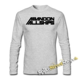 ABANDON ALL SHIPS - Logo - šedé pánske tričko s dlhými rukávmi