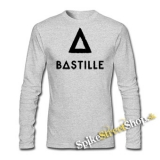 BASTILLE - Logo - šedé pánske tričko s dlhými rukávmi