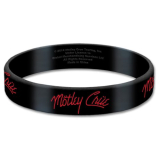 MOTLEY CRUE - Logo - čierny gumený náramok