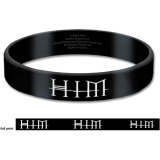 HIM - Logo - čierny gumený náramok