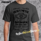 HEAVY METAL - Jack Daniels Motive - šedé pánske tričko