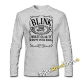 BLINK 182 - Jack Daniels Motive - šedé pánske tričko s dlhými rukávmi