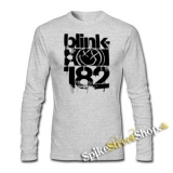 BLINK 182 - Three Bars - šedé pánske tričko s dlhými rukávmi