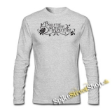 BULLET FOR MY VALENTINE - Logo - šedé pánske tričko s dlhými rukávmi