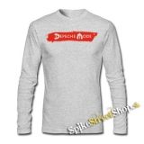 DEPECHE MODE - Logo Red Spirit - šedé pánske tričko s dlhými rukávmi