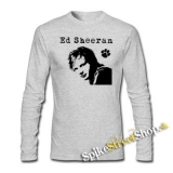 ED SHEERAN - Portrait - šedé pánske tričko s dlhými rukávmi