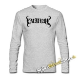 EMMURE - Logo - šedé pánske tričko s dlhými rukávmi