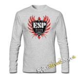 ESP - Guitar,Basses - Logo - šedé pánske tričko s dlhými rukávmi