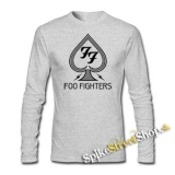 FOO FIGHTERS - Logo & Crest - šedé pánske tričko s dlhými rukávmi