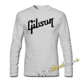 GIBSON - šedé pánske tričko s dlhými rukávmi