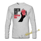 GREEN DAY - American Idiot - šedé pánske tričko s dlhými rukávmi