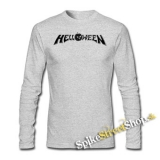 HELLOWEEN - Logo - šedé pánske tričko s dlhými rukávmi