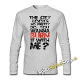 HOLLYWOOD UNDEAD - City - šedé pánske tričko s dlhými rukávmi