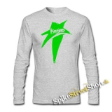 I SEE STARS - Green Star - šedé pánske tričko s dlhými rukávmi