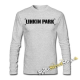 LINKIN PARK - Logo - šedé pánske tričko s dlhými rukávmi