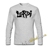 LORDI - Logo - šedé pánske tričko s dlhými rukávmi