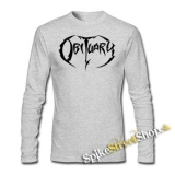 ORBITUARY - Logo - šedé pánske tričko s dlhými rukávmi