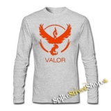 POKEMON - Valor - šedé pánske tričko s dlhými rukávmi