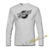 RECKLESS LOVE - Logo - šedé pánske tričko s dlhými rukávmi
