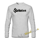 SABATON - Logo - šedé pánske tričko s dlhými rukávmi