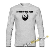 STORY OF THE YEAR - Logo - šedé pánske tričko s dlhými rukávmi